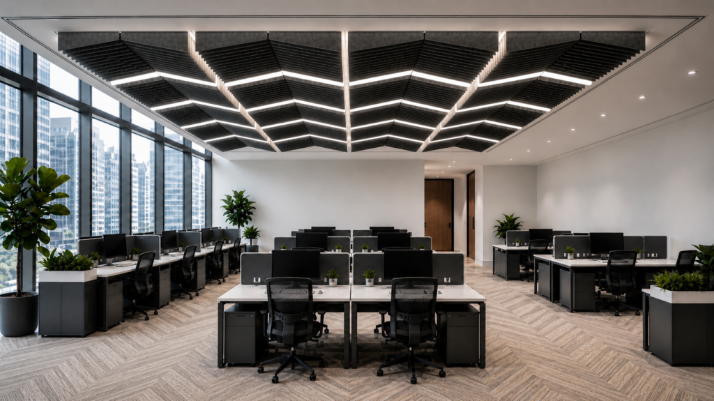Blade Grid 009 - Acoustic Felt Ceiling Panel | CSI Creative