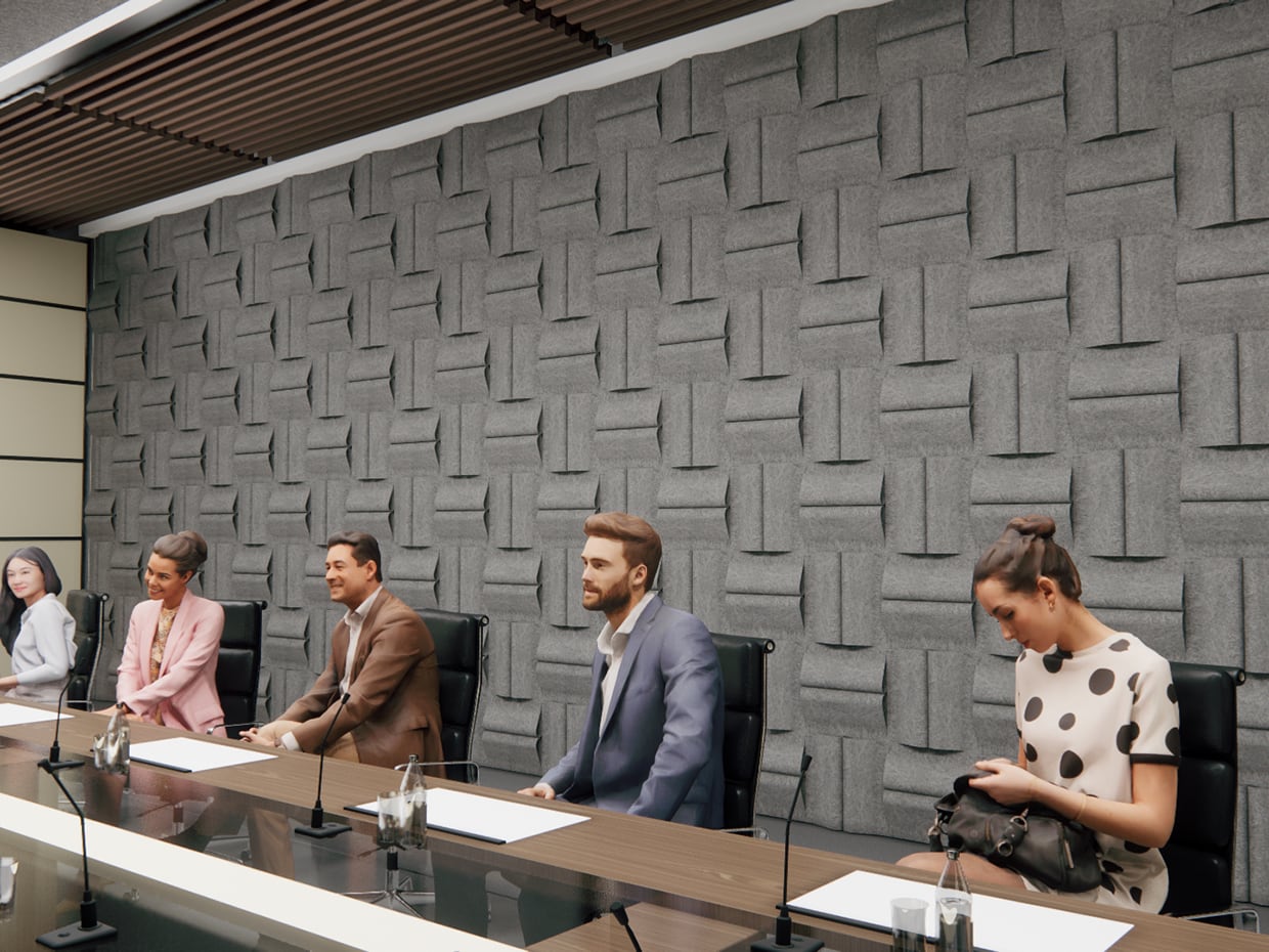 Curled Surfaces 001 - 3d Acoustic Felt Panels | CSI Creative