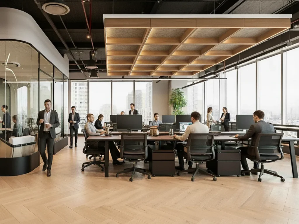 Cube 001 | Coffered Wood Ceiling
