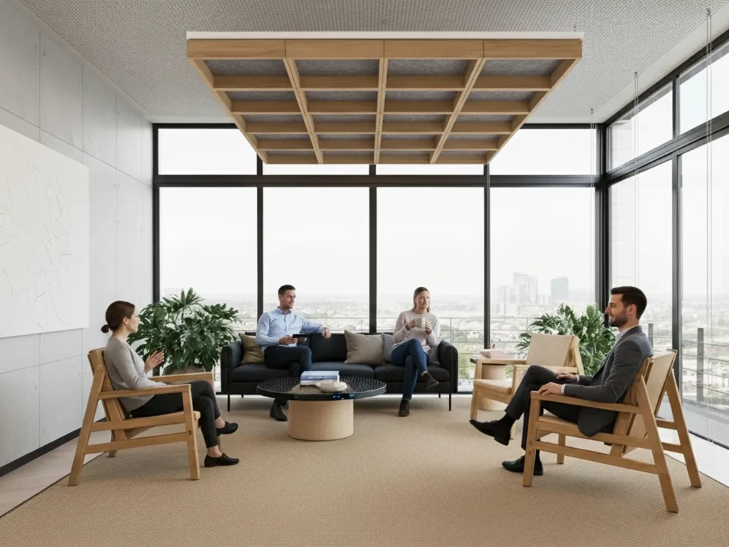 Cube 001 | Coffered Wood Ceiling