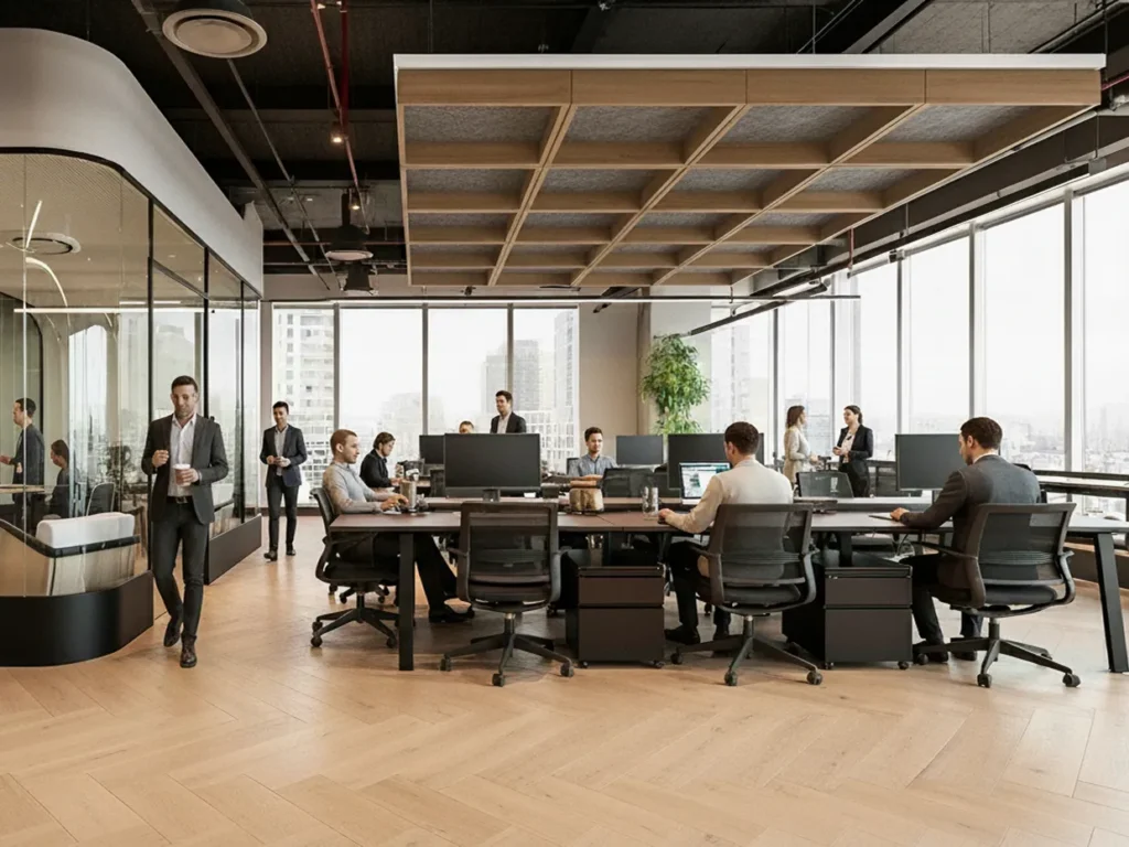 Cube 001 | Coffered Wood Ceiling