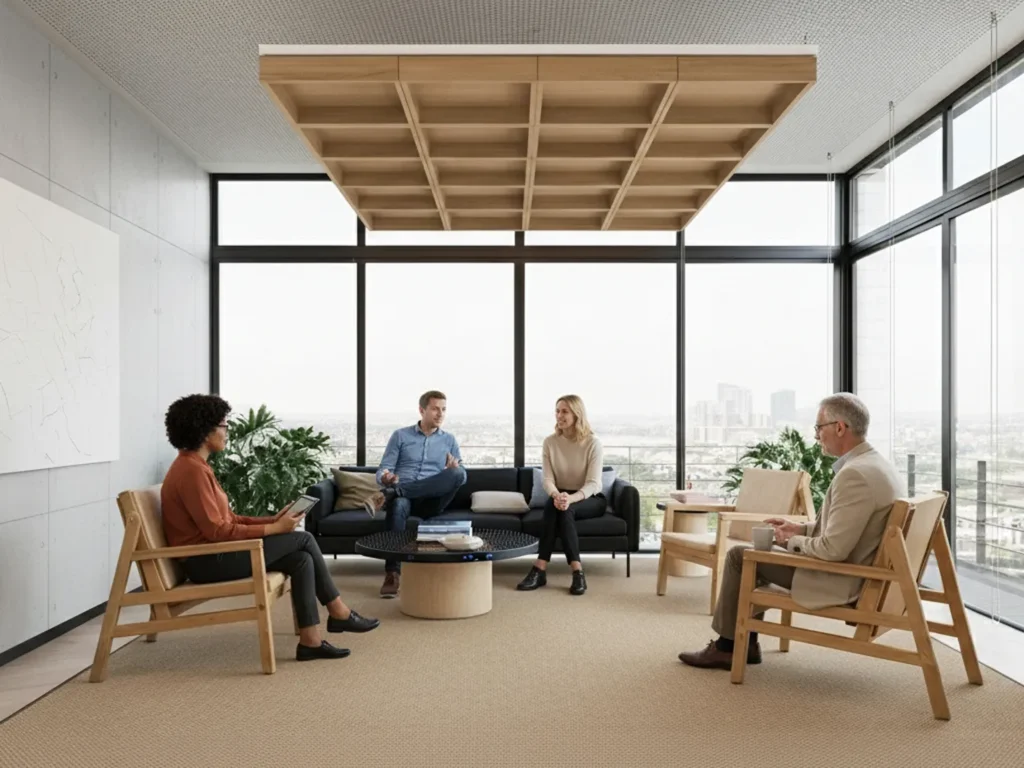 Cube 001 | Coffered Wood Ceiling